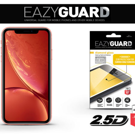 Apple iPhone XR/iPhone 11 gyémántüveg képernyővédő fólia - Diamond Glass 2.5D Fullcover - fekete