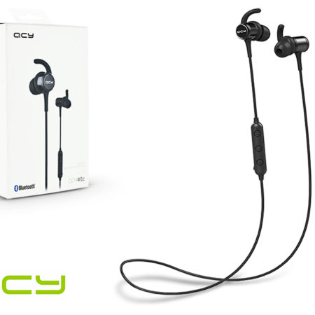 Xiaomi QCY Wireless Bluetooth sztereó fülhallgató v5.0 - QCY M1c Magnetic Bluetooth Earphones - black