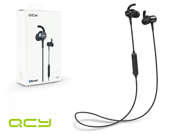 Xiaomi QCY Wireless Bluetooth sztereó fülhallgató v5.0 - QCY M1c Magnetic Bluetooth Earphones - black