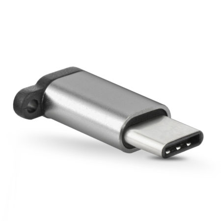 Micro USB - USB Type-C adapter - szürke