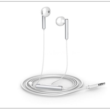 Huawei gyári sztereó headset - 3,5 mm jack - Huawei AM116 - fehér/ezüst (ECO csomagolás)