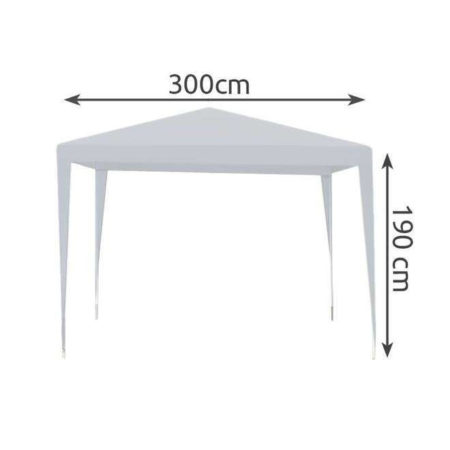 Pavilon tető 3x3m pavilon ponyva fehér