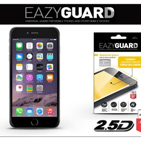 Apple iPhone 6 Plus/6S Plus gyémántüveg képernyővédő fólia - Diamond Glass 2.5D Fullcover - fekete