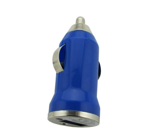Autós töltő konverter, MINI kivitel (Samsung, HTC, Nokia, LG, ZTE, Motorola) 1A, kék - Image 3