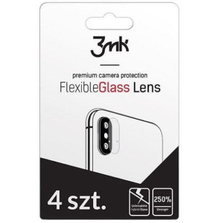 Samsung Galaxy A50 / A50s / A30s, Kamera lencsevédő fólia, ütésálló fólia, Tempered Glass (edzett üveg), 3MK, Clear 4 db / csomag