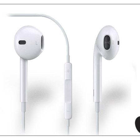 Apple iPhone 3G/3GS/4/4S/5/5S/5C/SE/6/6S eredeti távirányítós, sztereó headset mikrofonnal - MD827ZM/A - MNHF2ZM/A - fehér (ECO csomagolás)