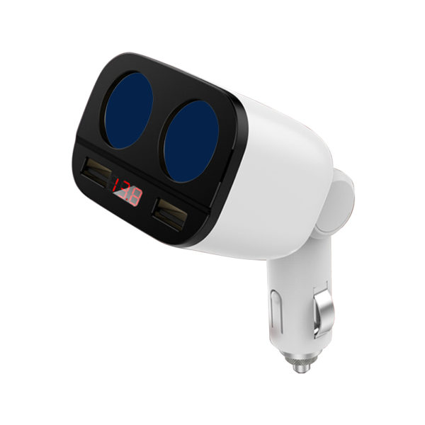 Autós szívargyújtó elosztó 2-as plusz 2 db USB, 12/24V, 3,1A - Image 2