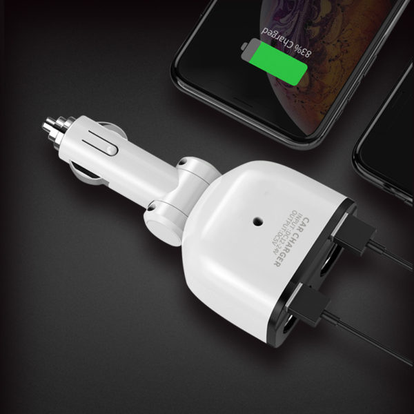 Autós szívargyújtó elosztó 2-as plusz 2 db USB, 12/24V, 3,1A - Image 3