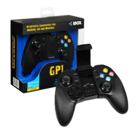 Bluetooth Gamepad iBox GP1 - Fekete iOS, Android, Win 10, PlayStation 3, Kontroller