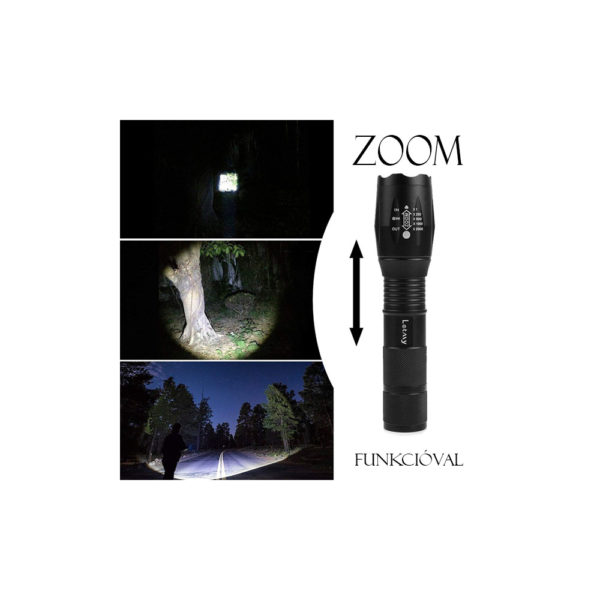 Brutál erős T6 akkus cree led zoom-os lámpa - Image 2
