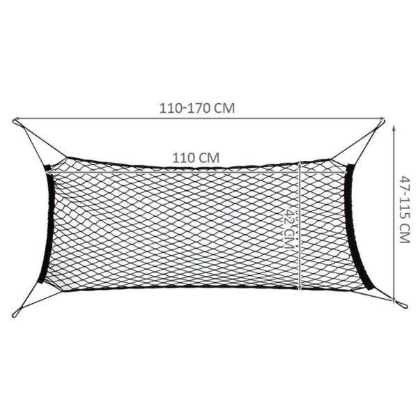 Csomagrögzítő hál, csomagvédő készlet, 114×61 cm (152 cm-ig nyújtható) - Image 4