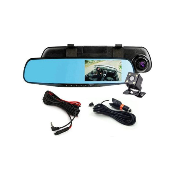 DVR autókamera, Okos visszapillantó tükör, 4.5" kijelző, FHD/30fps, G-szenzor, Első és hátsó kamera, IP65 másodlagos kamera - Image 4