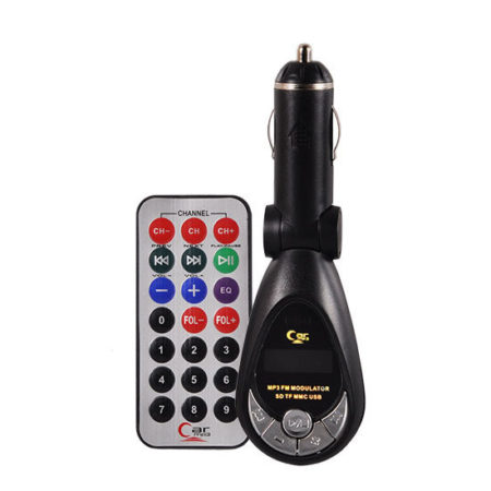 Fm transmitter távirányítóval és USB töltő és kihangosító funkcióval
