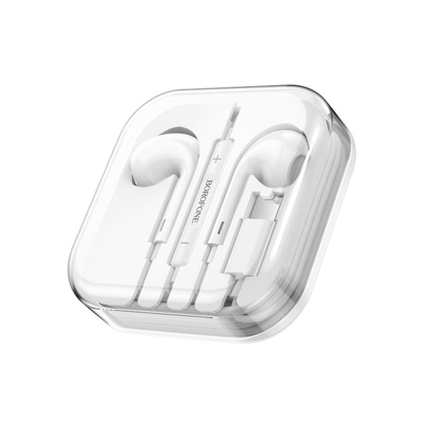 Fülhallgató Type C csatlakozóval és mikrofonnal fehér Borofone BM30 MAX (DAC chip) - Image 5