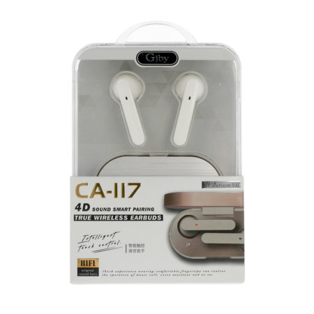 Bluetooth fülhallgató - TWS CA-117 fehér