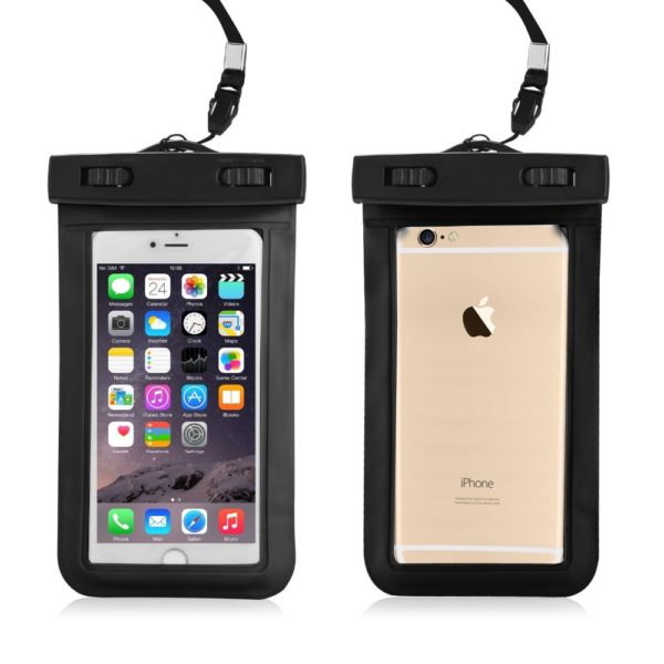 Hóálló, vízálló, víz alatti telefontok mobiltelefonhoz (univerzális), fekete 5,5" - Image 2