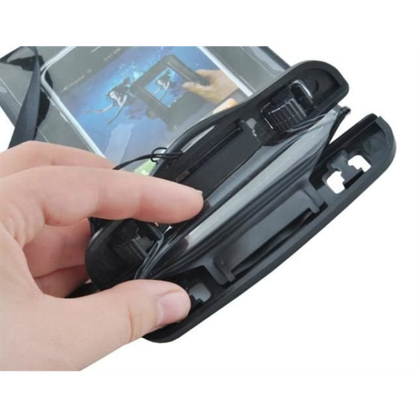 Hóálló, vízálló, víz alatti telefontok mobiltelefonhoz (univerzális), fekete 5,5" - Image 9