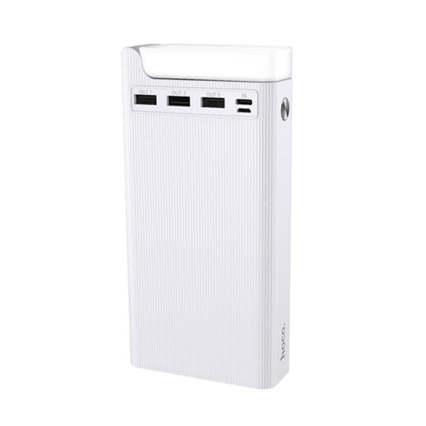Hoco Power Bank J62 Jove 3xUSB 30000mAh LED lámpával, fehér - Image 3