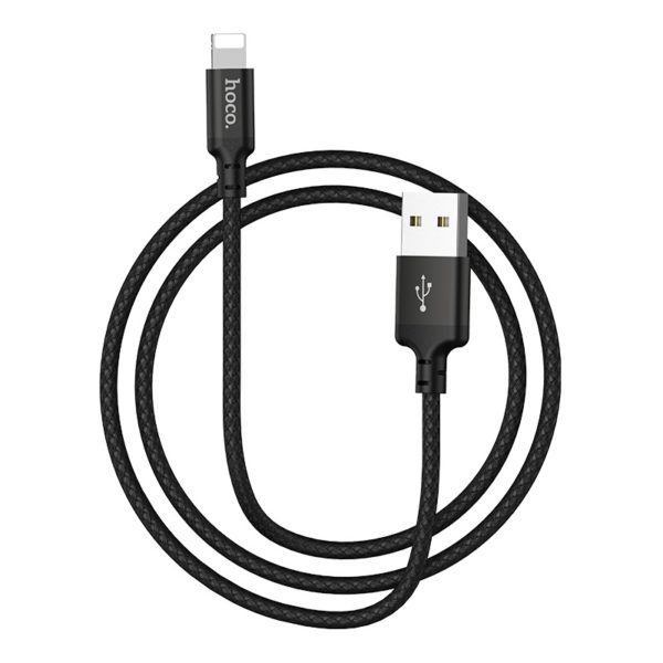 Hoco USB kábel X14 Times Lightning kábel 1 méteres hosszú fekete - Image 2