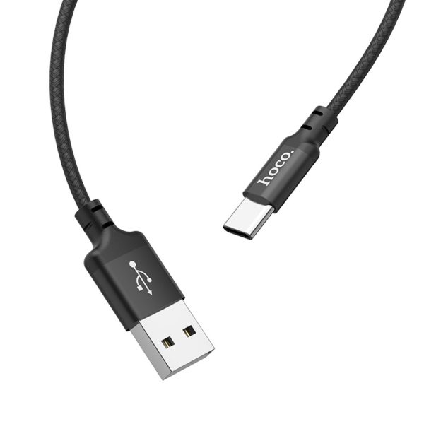 Hoco USB kábel X14 Times Type C Kábel 2 méteres fekete - Image 2