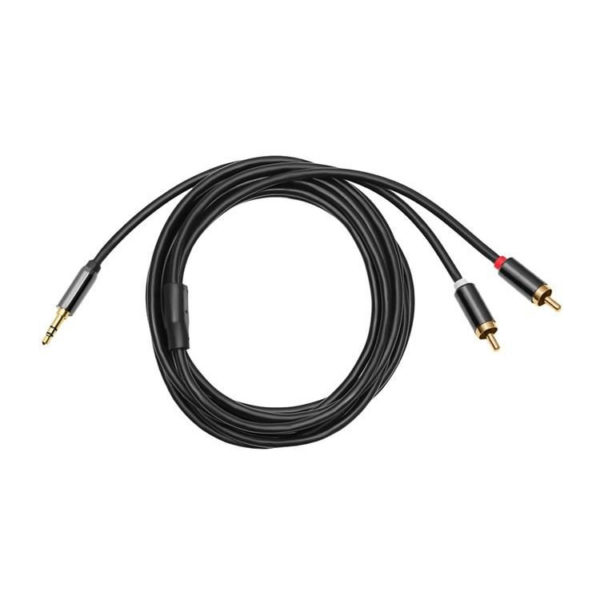 Jack (3,5mm) RCA átalakító kábel, 3m hosszú, arany borítás - Image 5