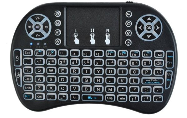 Mini QWERTY Bluetooth billentyűzet  2.4GHz 10 méter  3 féle háttér villágítással Tv-hez, mobiltelfonhoz, tablethez