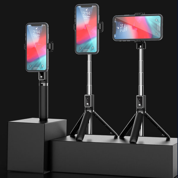 Prémium szelfibot, exponáló gombbal, bluetooth-os, tripod állvány funkció, fekete, P40 - Image 4