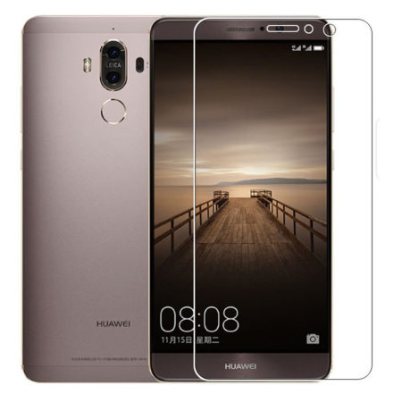 Huawei Mate 9, Kijelzővédő fólia, ütésálló fólia (az íves részre NEM hajlik rá!), Tempered Glass (edzett üveg), Clear