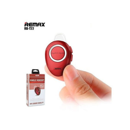 Remax RB-T22, bluetooth headset, (multipoint + EDR) felvevő gombbal, piros