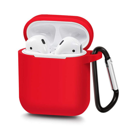 Szilikon tok AirPods fejhallgatóhoz piros színben