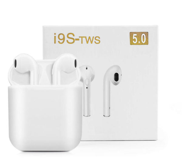 TWS Bluetooth sztereó headset v5.0 + töltőtok - TWS i9S True Wireless Earphones - fehér