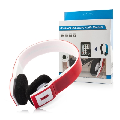 Univerzális Bluetooth 3.0+EDR fejhallgató piros