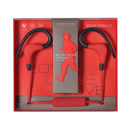 VENNUS sport Bluetooth vízálló sztereó fülhallgató piros