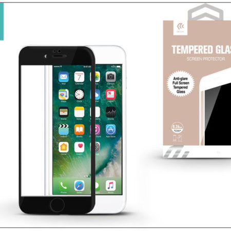 Apple iPhone 7/8 Plus üveg képernyő+ Crystal hátlapvédő fólia - Devia Full Screen Tempered Glass 0.26 mm - Anti-Glare - 1+1 db/csomag- black
