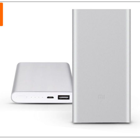 Univerzális hordozható, asztali akkumulátor töltő - Xiaomi Mi Power Bank 2S QC 2.0 - 10.000 mAh - ezüst
