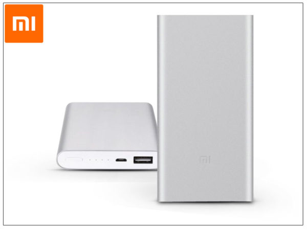 Univerzális hordozható, asztali akkumulátor töltő - Xiaomi Mi Power Bank 2S QC 2.0 - 10.000 mAh - ezüst