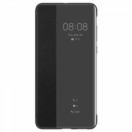 Huawei P40 s-view flip cover, Fekete