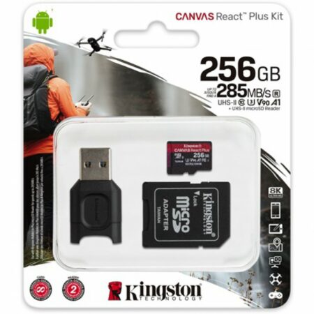 King 256GB Canvas React Plus UHS-II U3 V90,mkártya