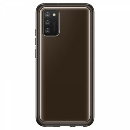 Samsung Galaxy A02s soft clear cover, Fekete