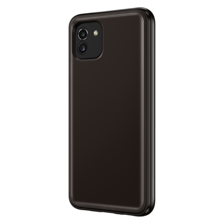 Samsung Galaxy A03 soft clear cover, Fekete