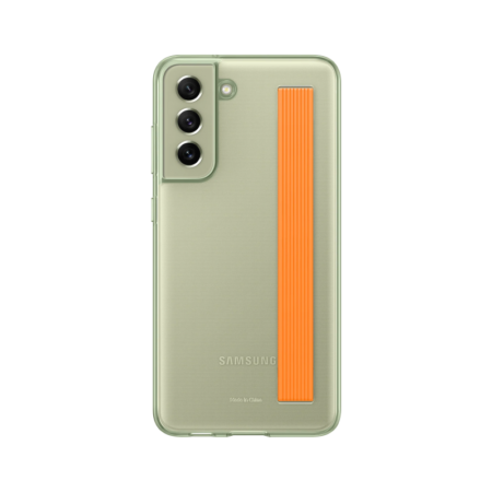Samsung Galaxy S21 FE Clear strap cover,Oliva zöld