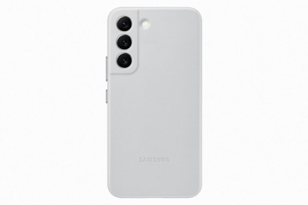 Samsung Galaxy S22 bőr hátlap, V.szürke
