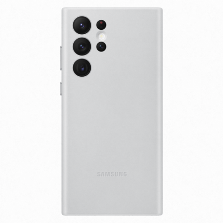 Samsung Galaxy S22 Ultra bőr hátlap, V.szürke