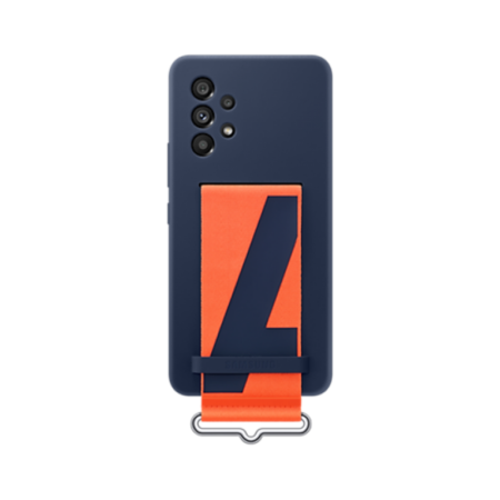 Galaxy A53 5G Silicone cover with strap, Kék
