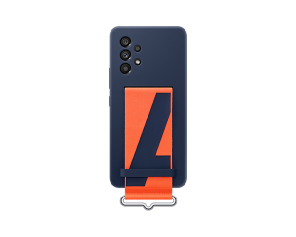 Galaxy A53 5G Silicone cover with strap, Kék