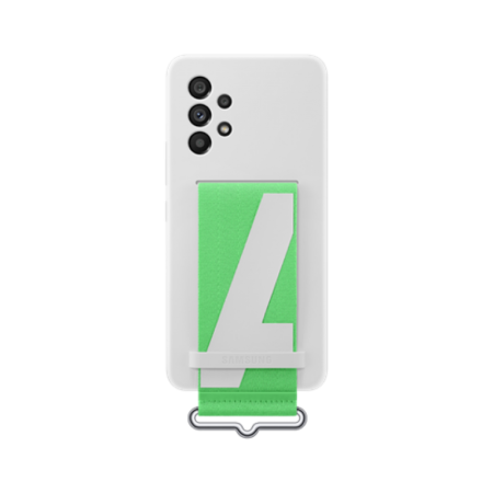 Galaxy A53 5G Silicone cover with strap, Fehér