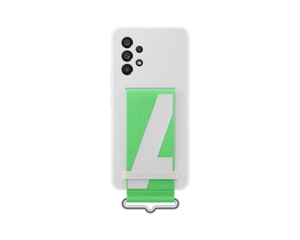 Galaxy A53 5G Silicone cover with strap, Fehér