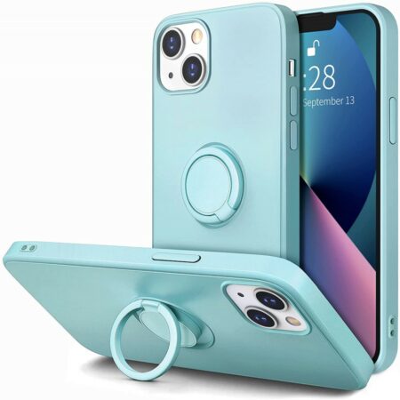 Cellect szilikon tok gyűrűvel,iPhone13 Mini,Türkiz