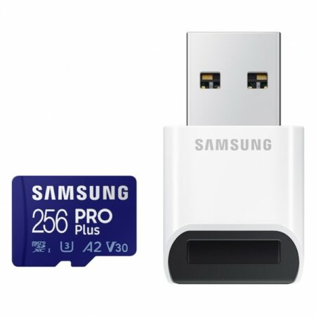 Samsung Pro Plus microSD kártyaolvasóval, 256GB