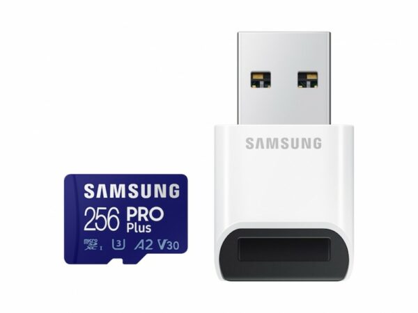 Samsung Pro Plus microSD kártyaolvasóval, 256GB